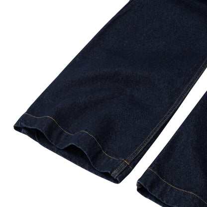 The Beuter Navy Blue Flare Raw Denim Jeans