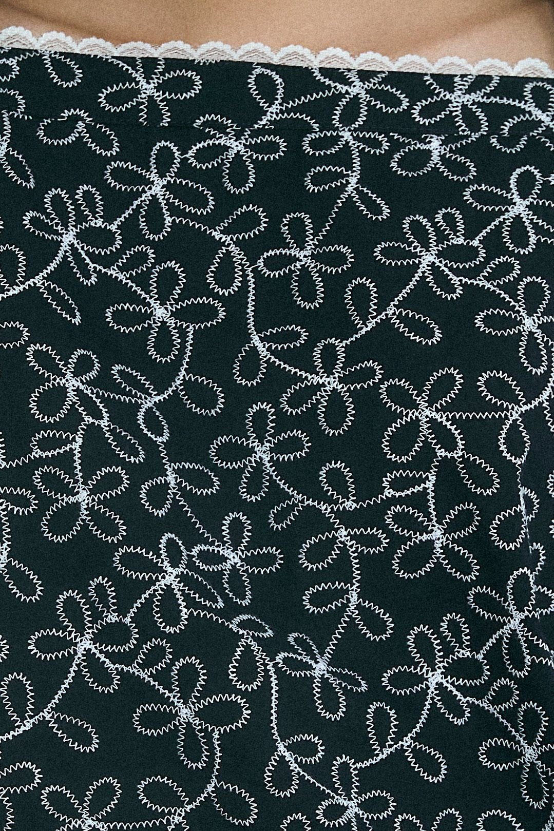 Libe Navy Embroidered Top (Pre-order)