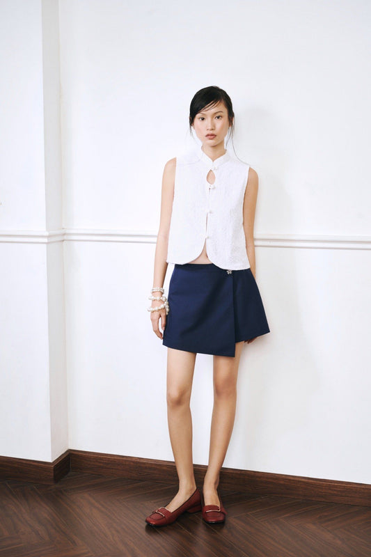 Libe Navy Overlap Skorts (Pre-order)