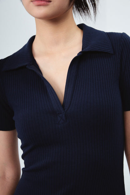 Libe Navy Polo Midi Dress (Pre-order)