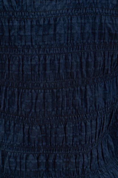 Libe Navy Smocking Top (Pre-order)