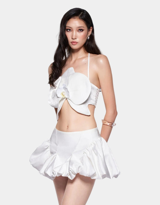 Viery Nerd Orchid Top - White