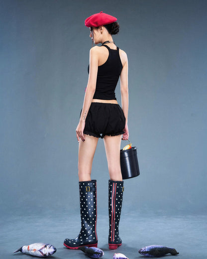 Sodope Club Noir Top x Black Crush Shorts (Pre-order)