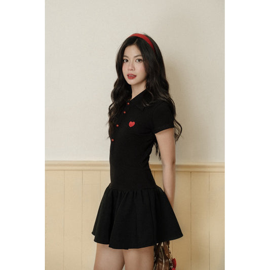 Ours stu Hannie Black Dress With Red Heart (Pre-order)
