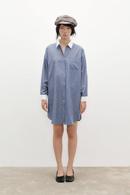 Libe Oversized Mini Shirt Dress (Pre-order)