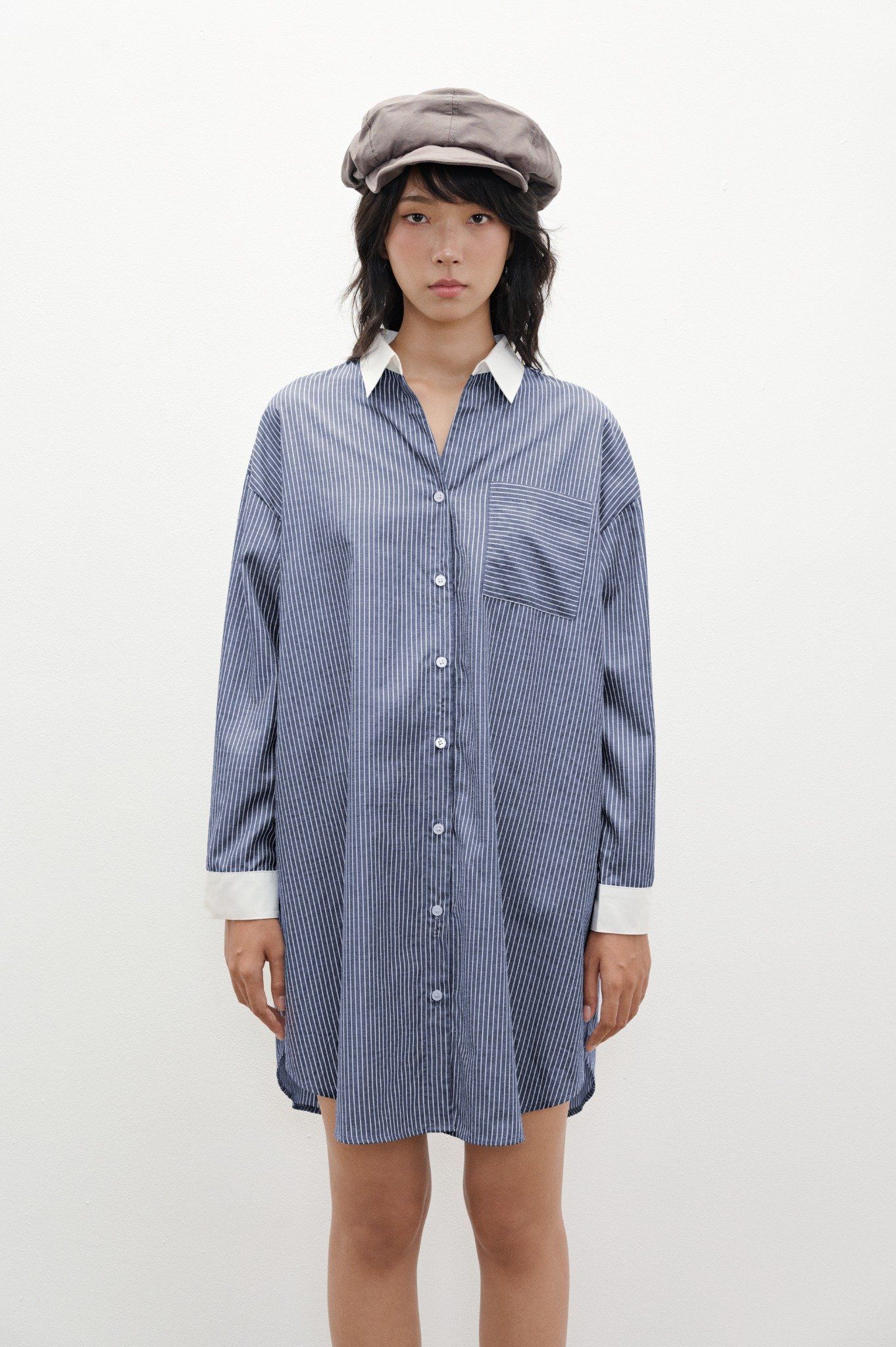 Libe Oversized Mini Shirt Dress (Pre-order)