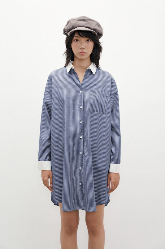 Libe Oversized Mini Shirt Dress (Pre-order)