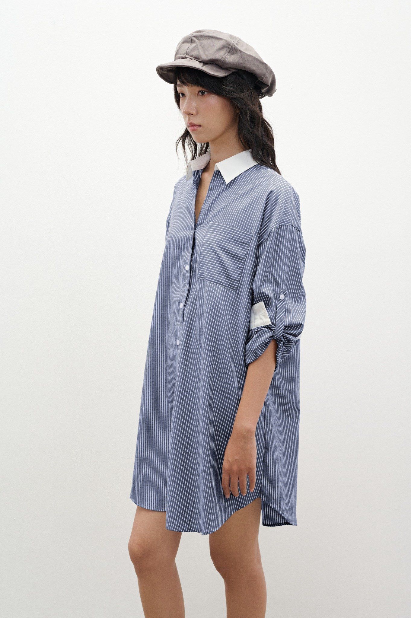 Libe Oversized Mini Shirt Dress (Pre-order)