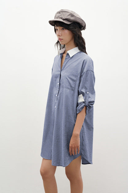 Libe Oversized Mini Shirt Dress (Pre-order)
