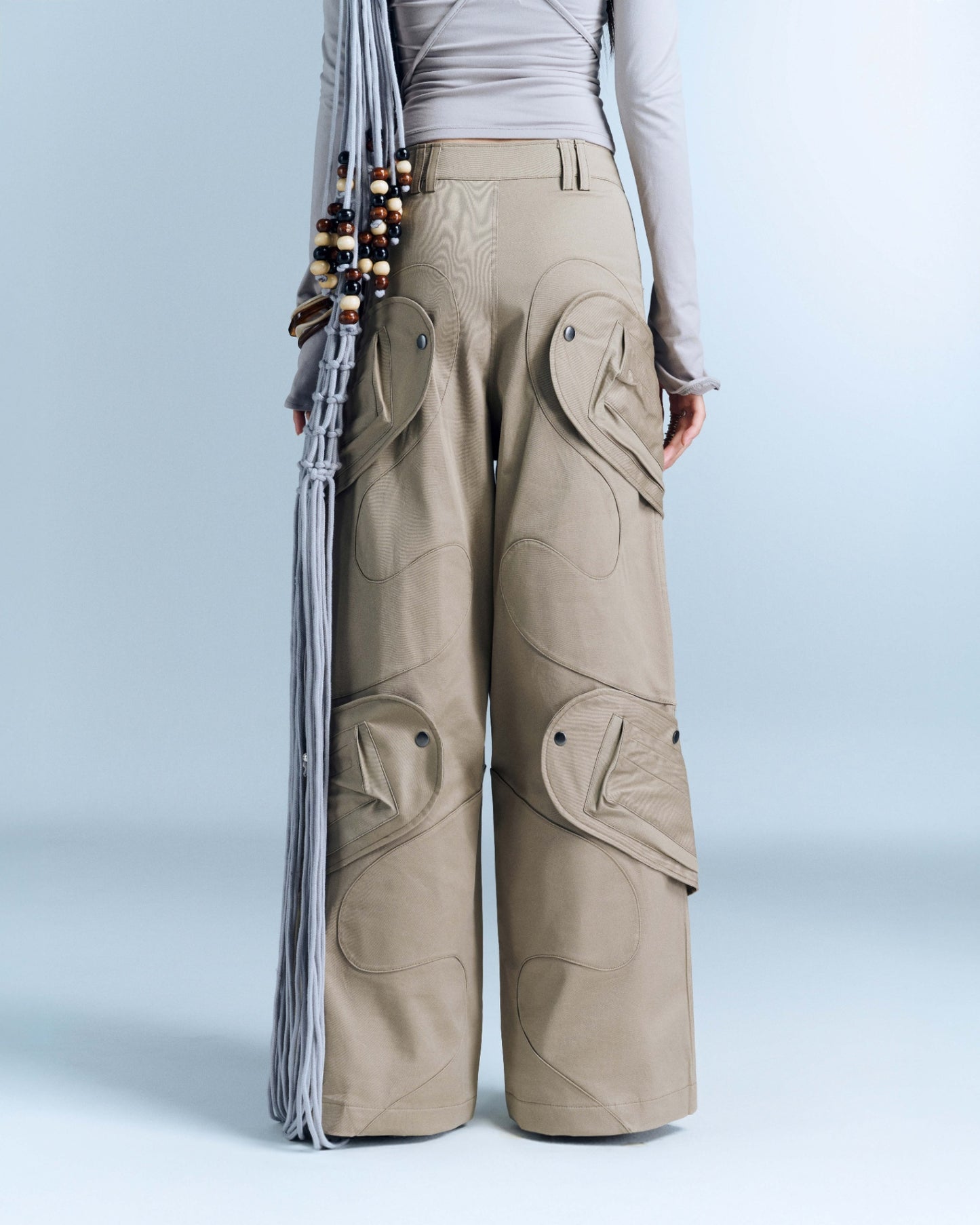 Bunny Hill Paisley Pants - Beige (Pre-order)