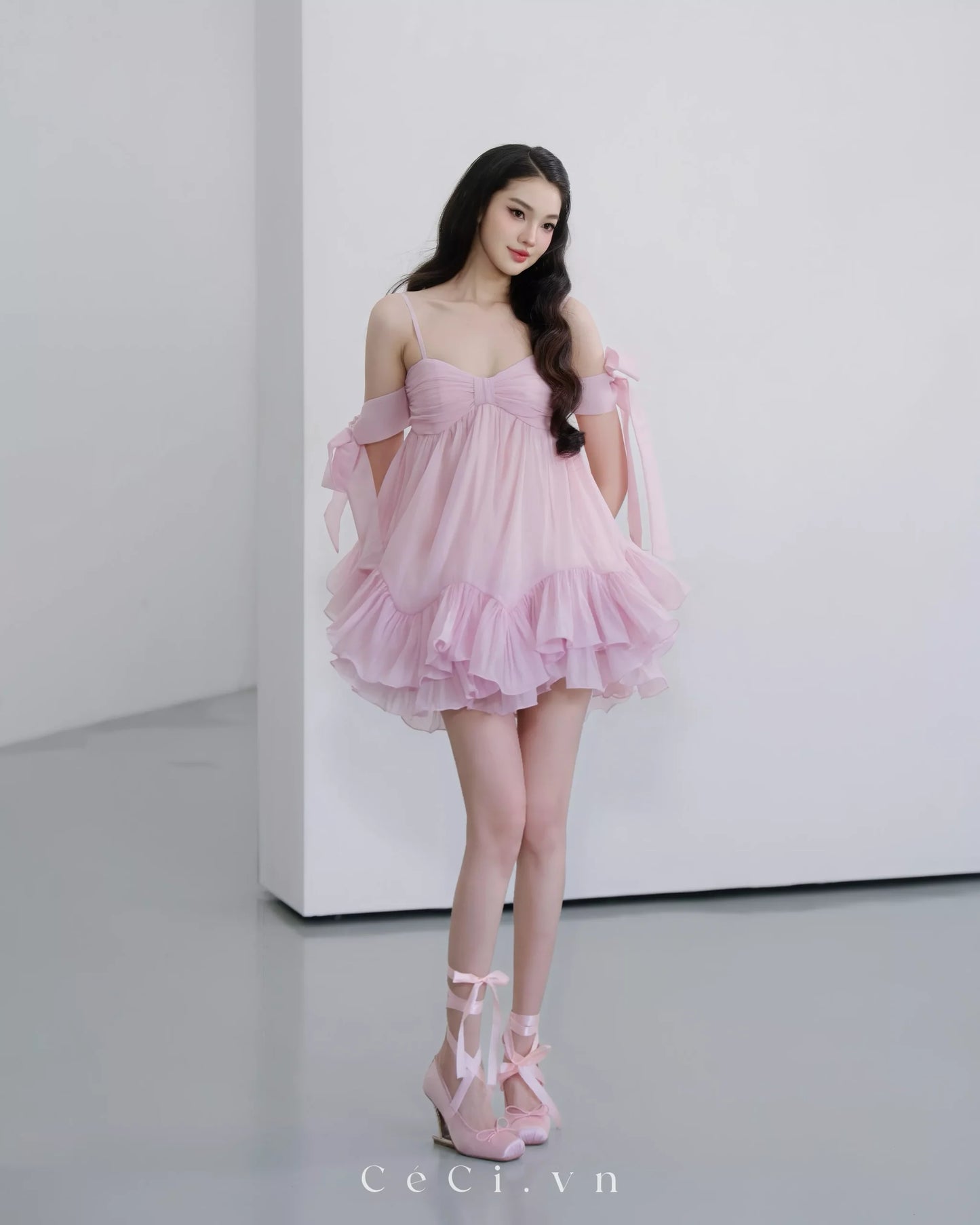 Ceci Phoebe Dress - Baby Rose