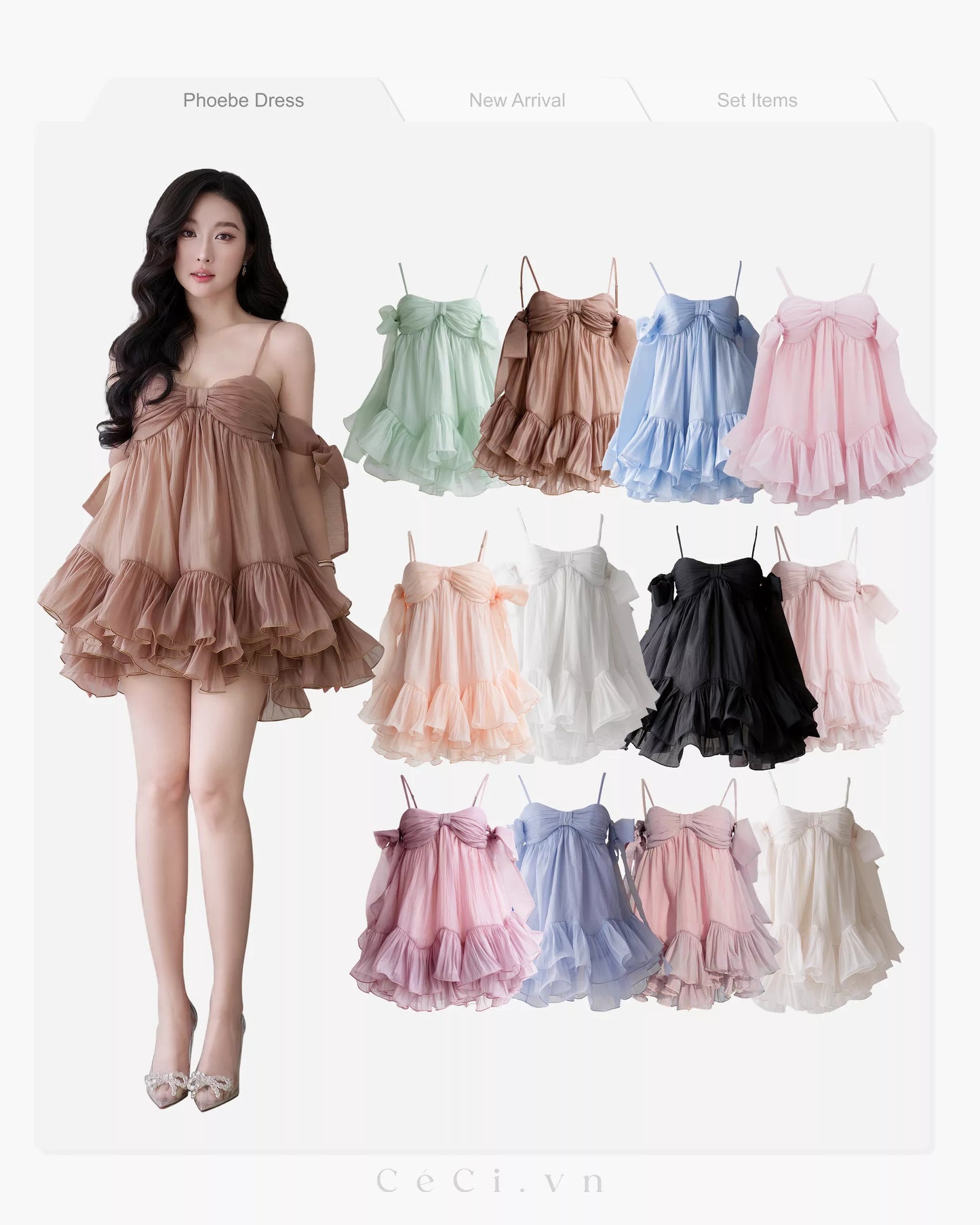 Ceci Phoebe Dress - Mocha Allure