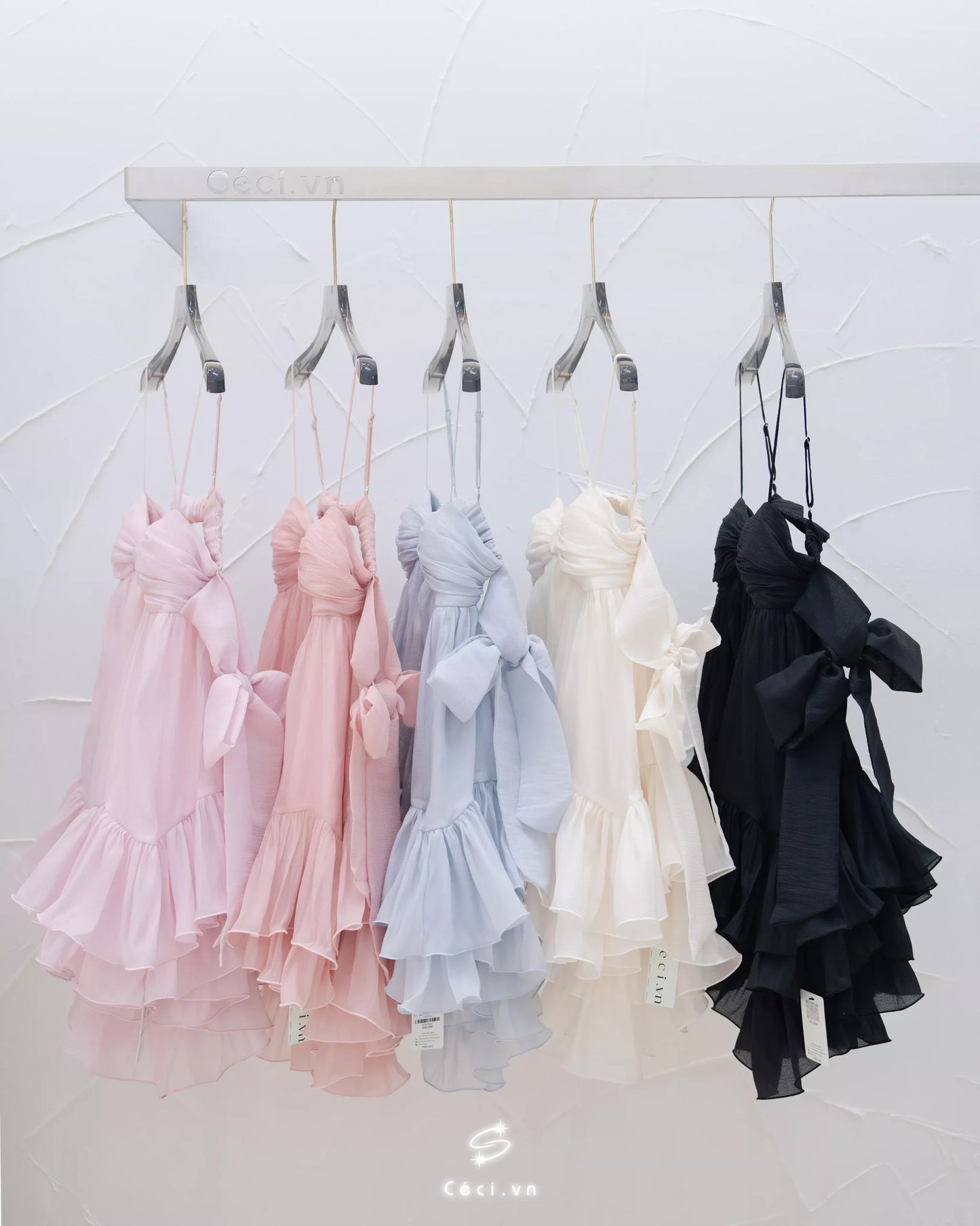 Ceci Phoebe Dress - Pearl Veil