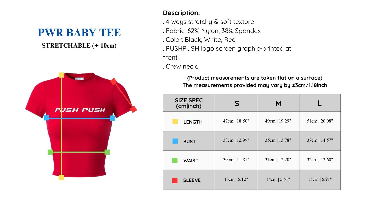 Push Push PWR Baby Tee (Pre-order)