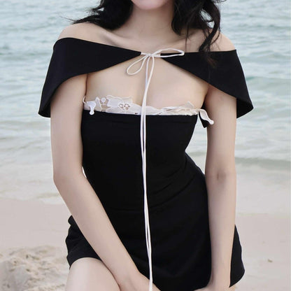 Aguja Phina Off-Shoulder Lace Dress (Pre-order)