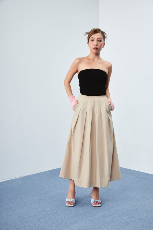 Libe Pleated Midi Skirt (Pre-order)
