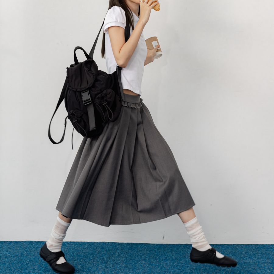 Lollie.Studio Pleated Midi Skirt