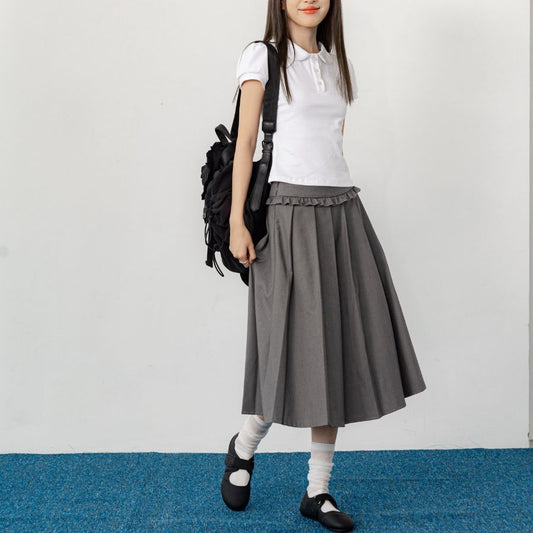 Lollie.Studio Pleated Midi Skirt