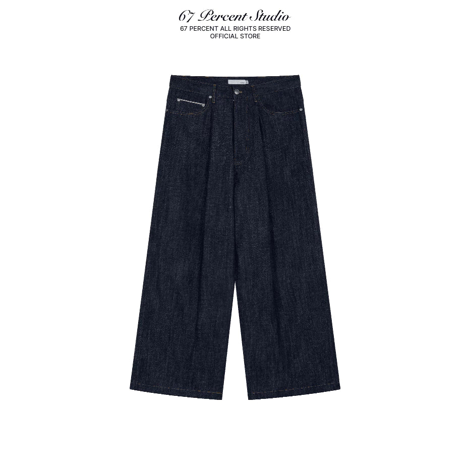67percent Pleated Selvedge Jeans
