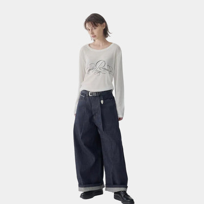 67percent Pleated Selvedge Jeans