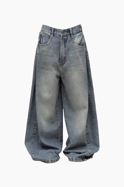 Hypnotism Pleated Wide Jeans