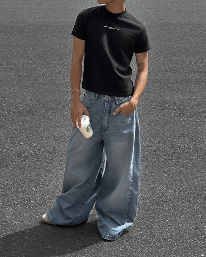 Hypnotism Pleated Wide Jeans