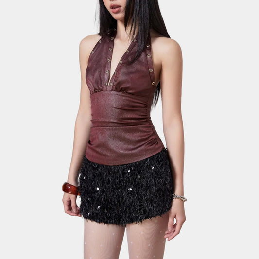 Secodee Pousee Halter Top