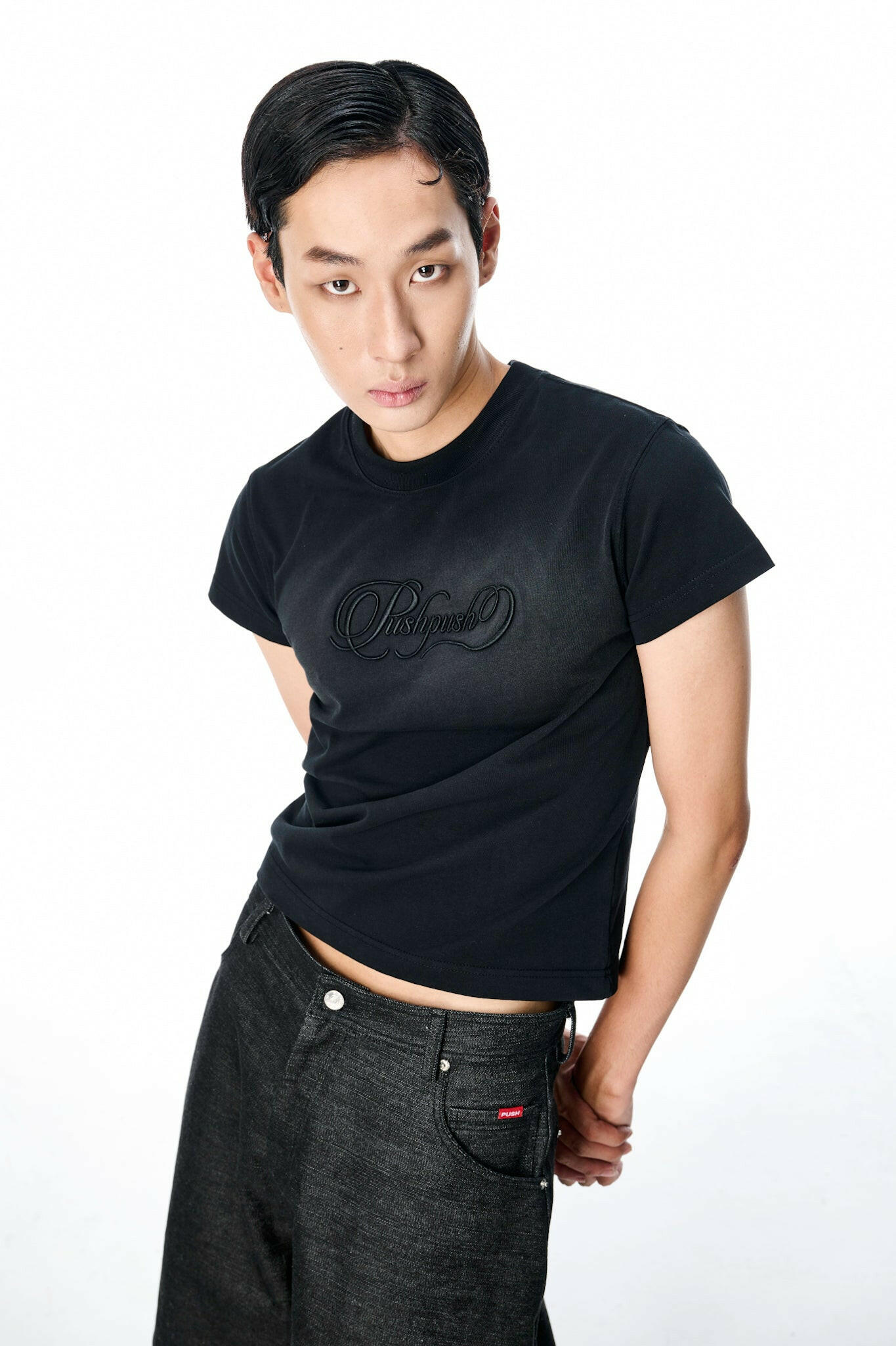 Push Push Pp Embroidered Baby Tee (Pre-order)