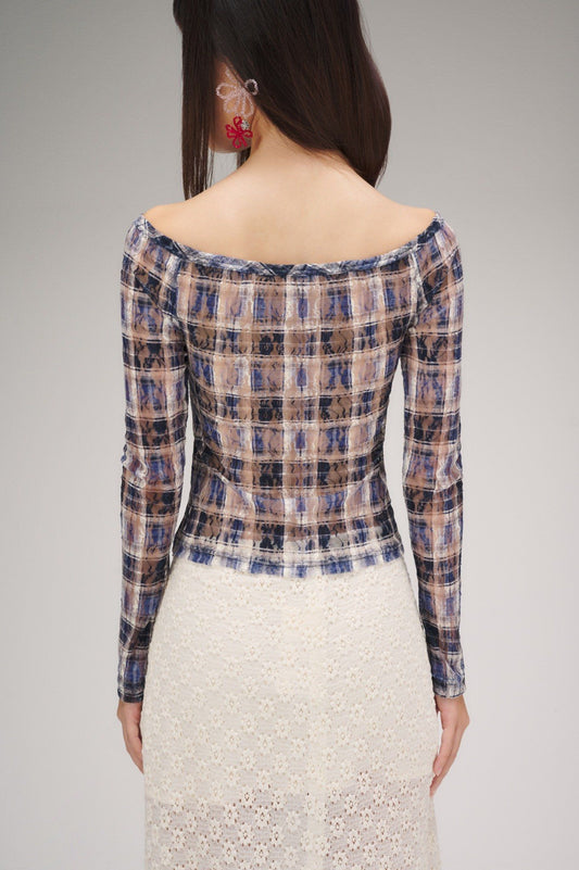 Libe Printed Lace Long Sleeve Top (Pre-order)
