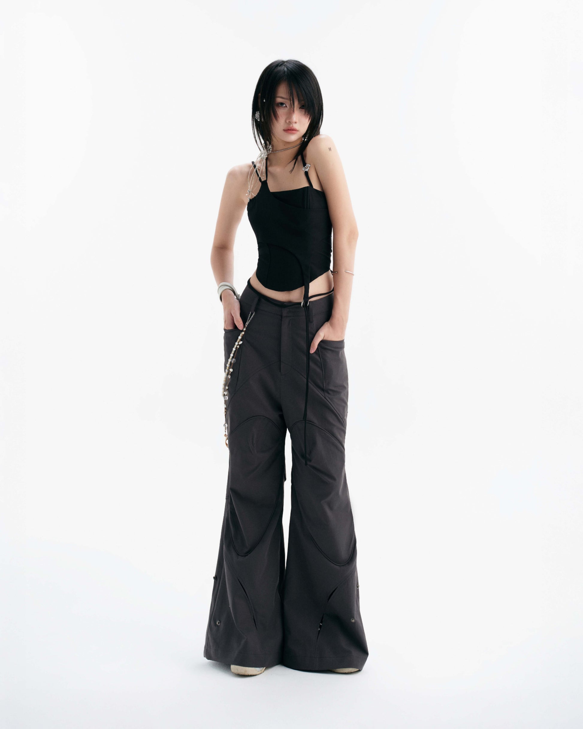 Bunny Hill Prism Pants (Grey) (Pre-order) - Em Clothing
