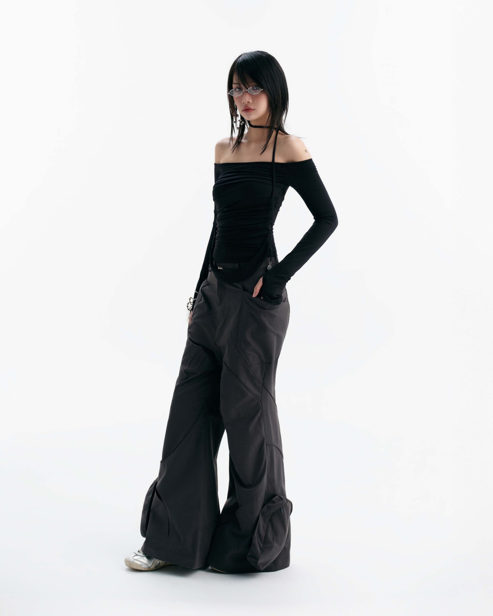 Bunny Hill Prism Pants (Grey) (Pre-order) - Em Clothing
