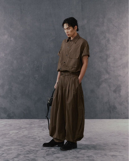 Hypnotism Puff Striped Pants