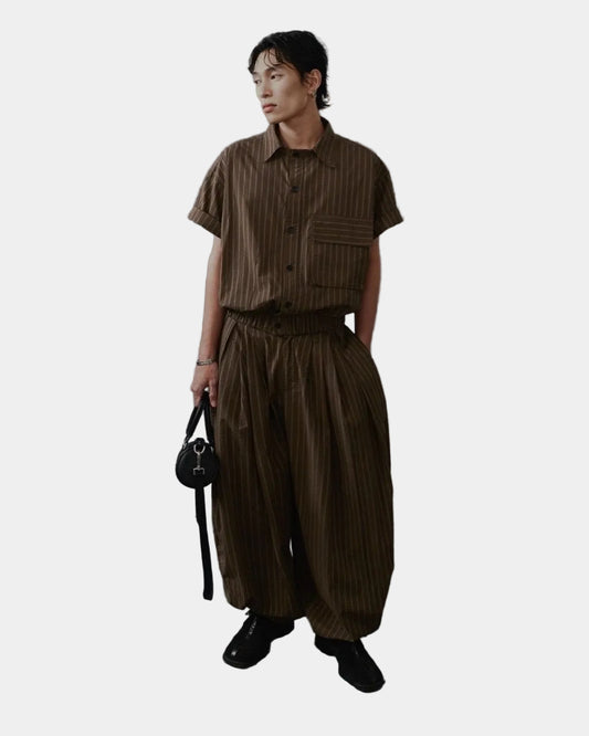 Hypnotism Puff Striped Pants