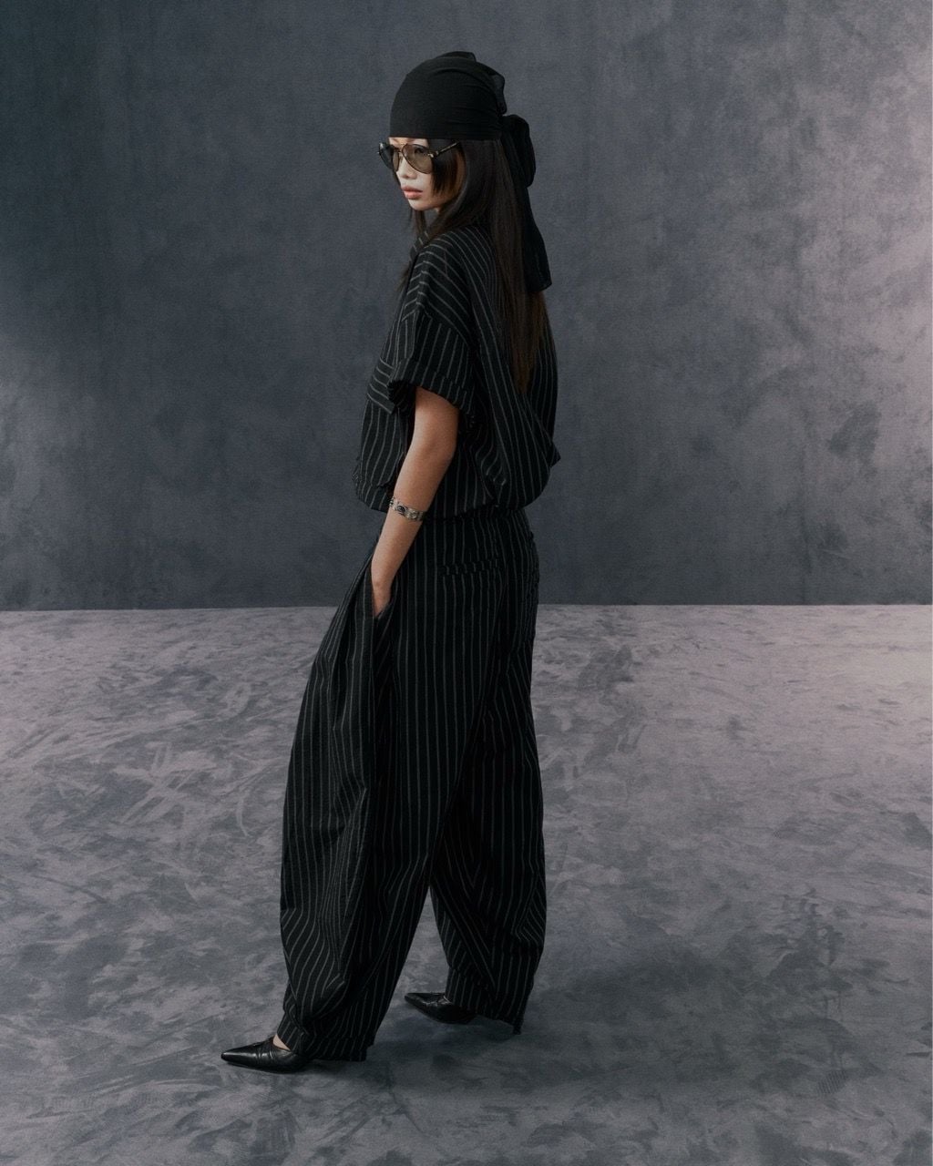 Hypnotism Puff Striped Pants