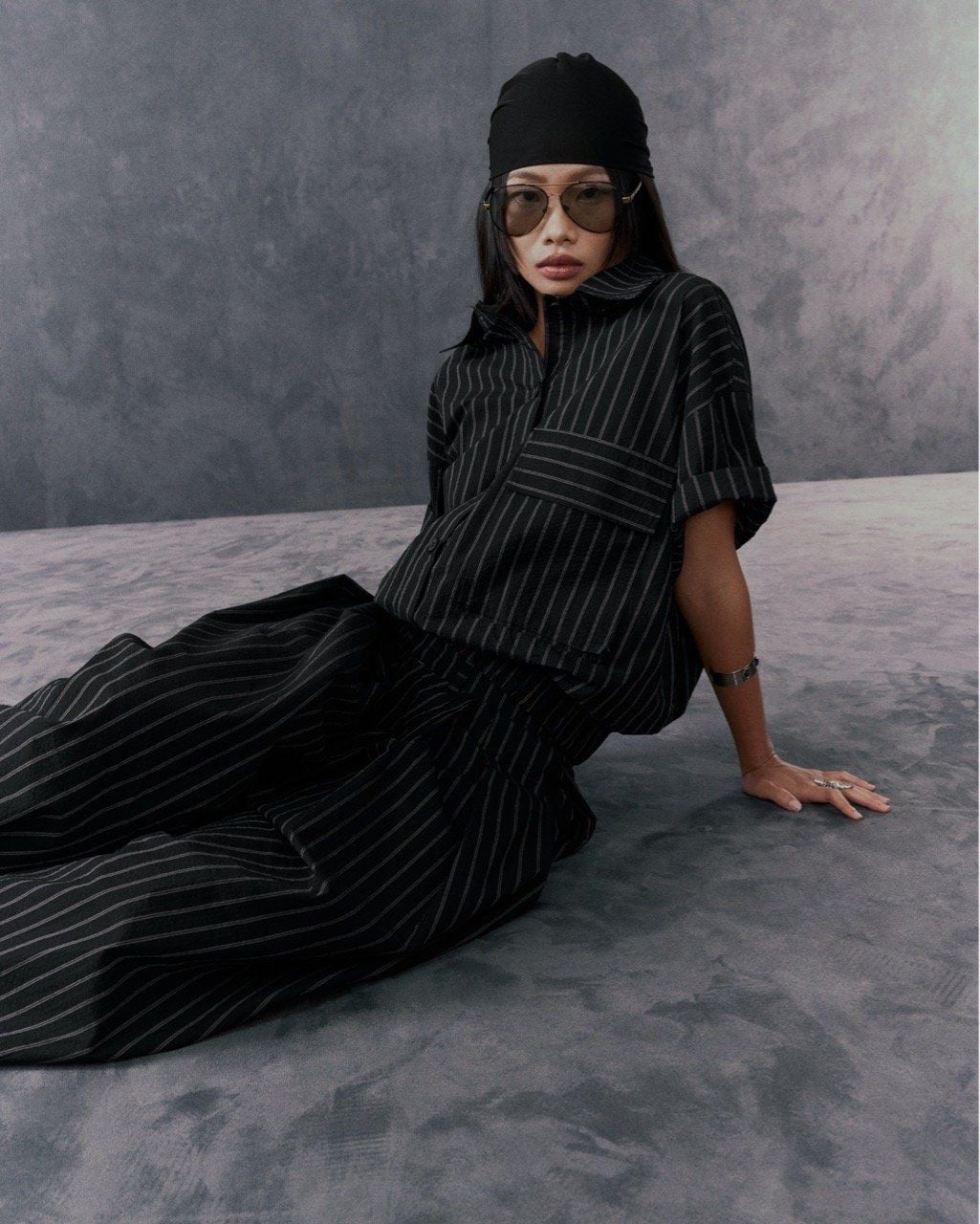 Hypnotism Puff Striped Pants