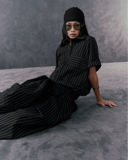 Hypnotism Puff Striped Pants