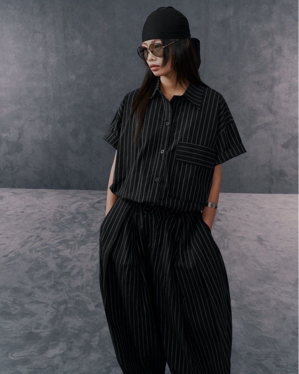 Hypnotism Puff Striped Pants