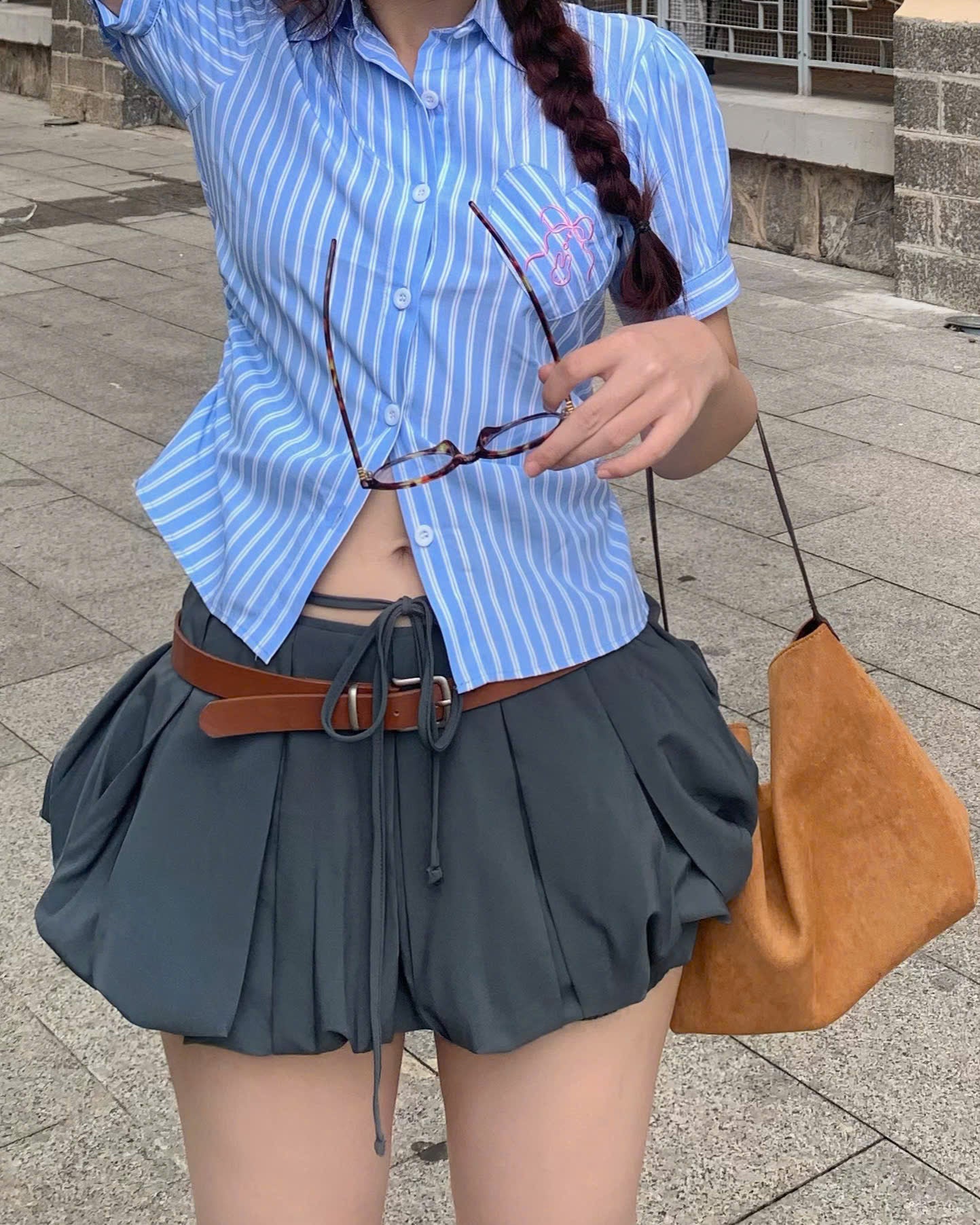 Kill System Pumpkin Mini Skirt
