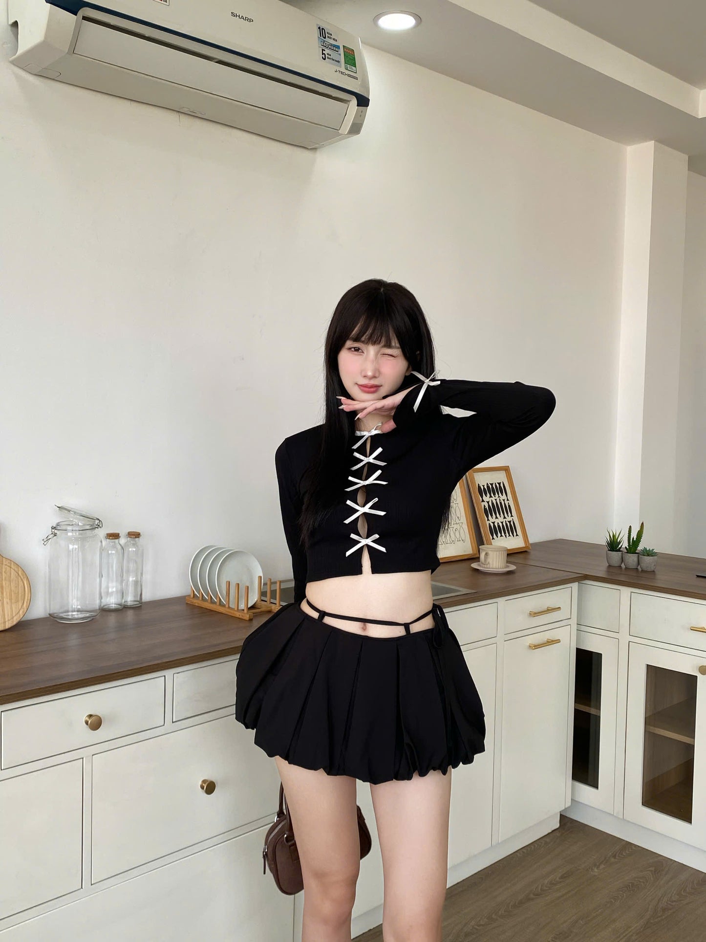 Kill System Pumpkin Mini Skirt