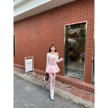 Kill System Pumpkin Mini Skirt