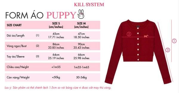 Kill System Puppy Cardigan (Pre-order) - Em Clothing