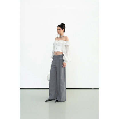 Cera Lace Waist Straight Pants
