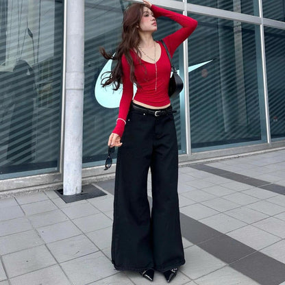 WHOSE Ultra-Wide Leg Jeans