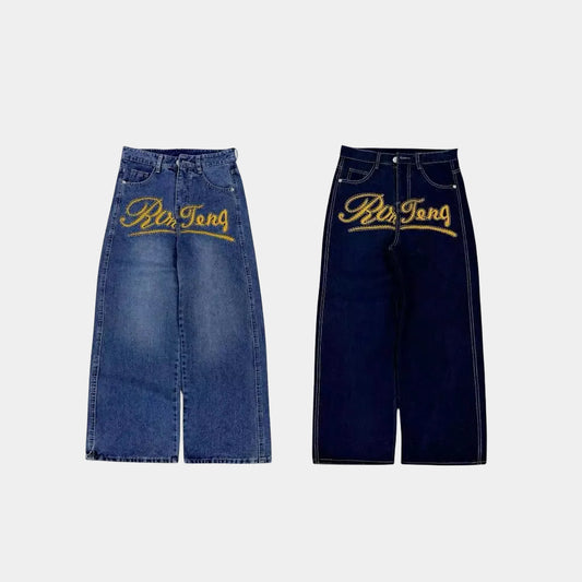 Whose Straight-leg Jeans With Embroidered Tie-dye