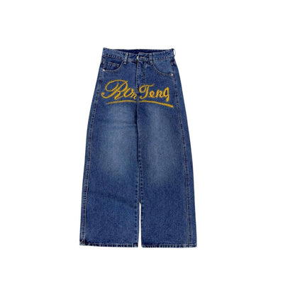 Whose Straight-leg Jeans With Embroidered Tie-dye