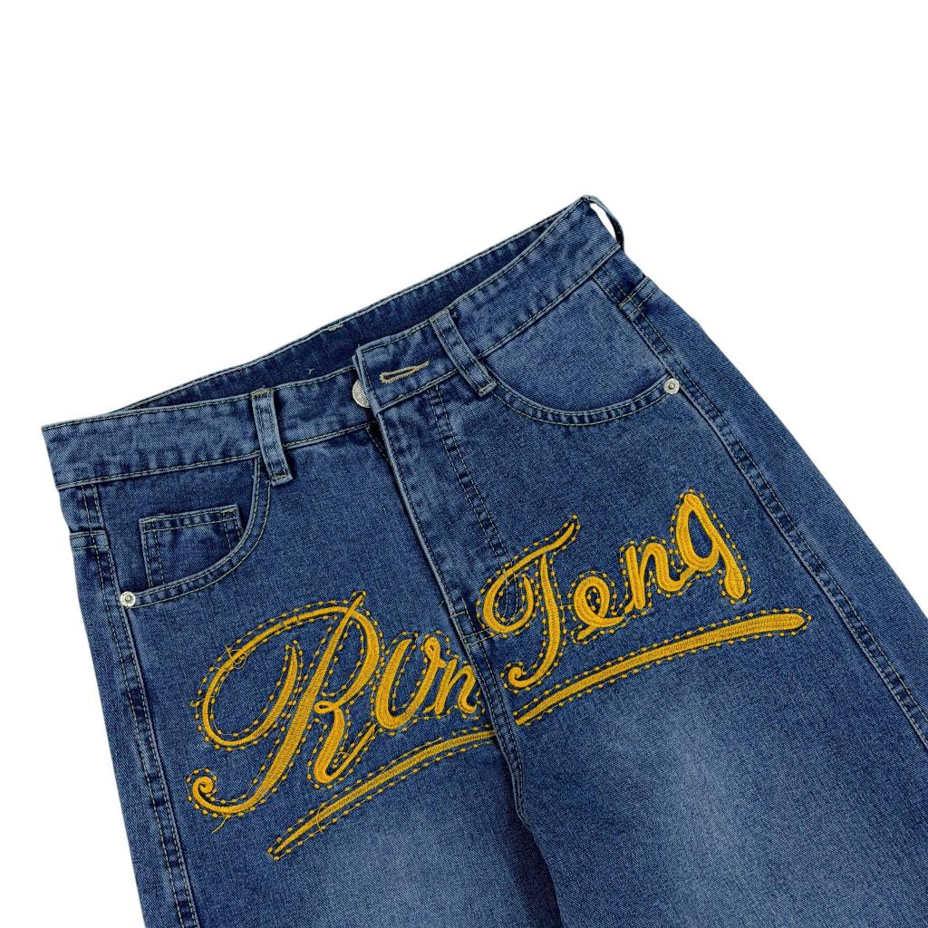 Whose Straight-leg Jeans With Embroidered Tie-dye