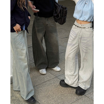 Whose Faded Wash Straight Leg Jeans