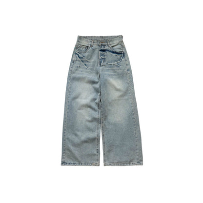 Whose Faded Wash Straight Leg Jeans