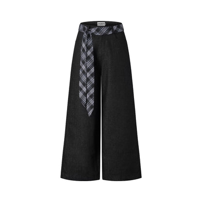 Hoo Design Black Checkered Jeans