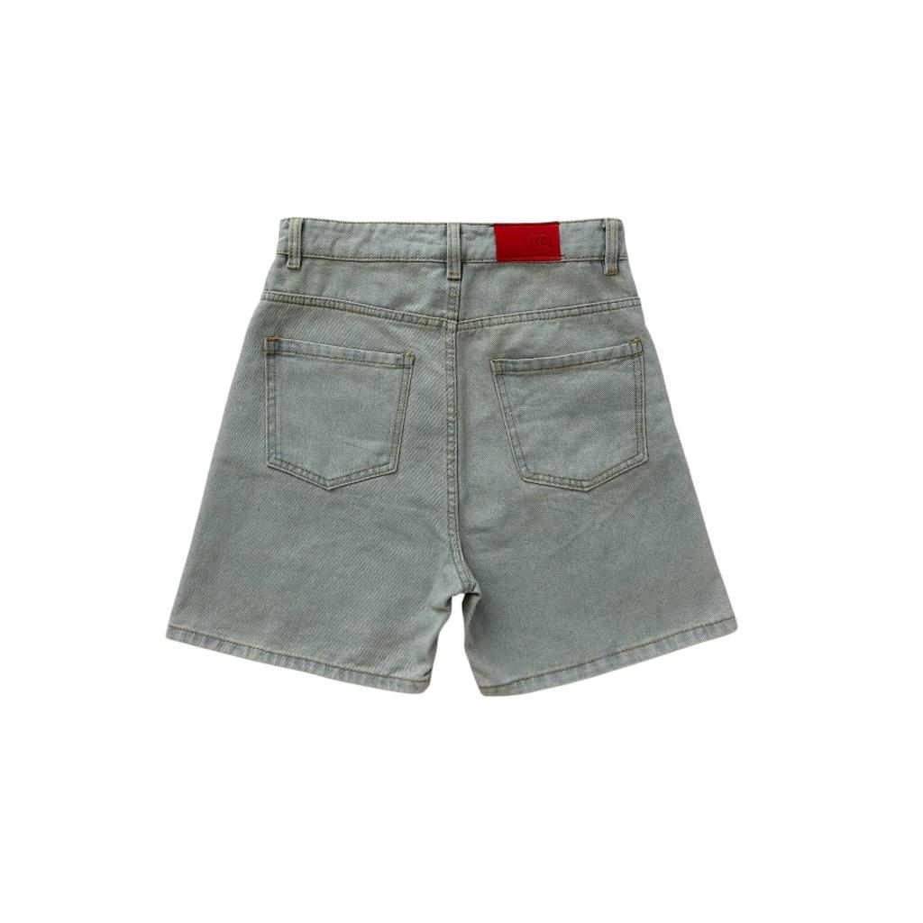WHOSE Embroidered Pattern Denim Shorts